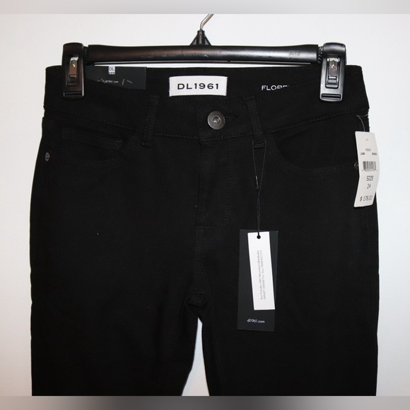 DL1961 | Florence Mid Rise Skinny Black Jeans Size 24 New - Picture 2 of 5